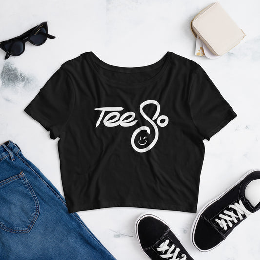 TEE SO BLACK CROP TOP